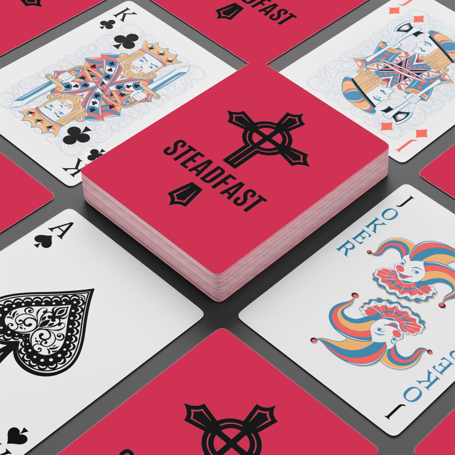 "Steadfast Cross", Christian Playing Cards (Rose)