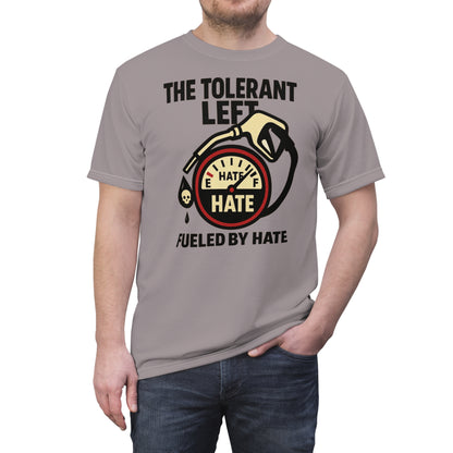 "The Tolerant Left", Unisex T-shirt (Walkway Pink Grey)