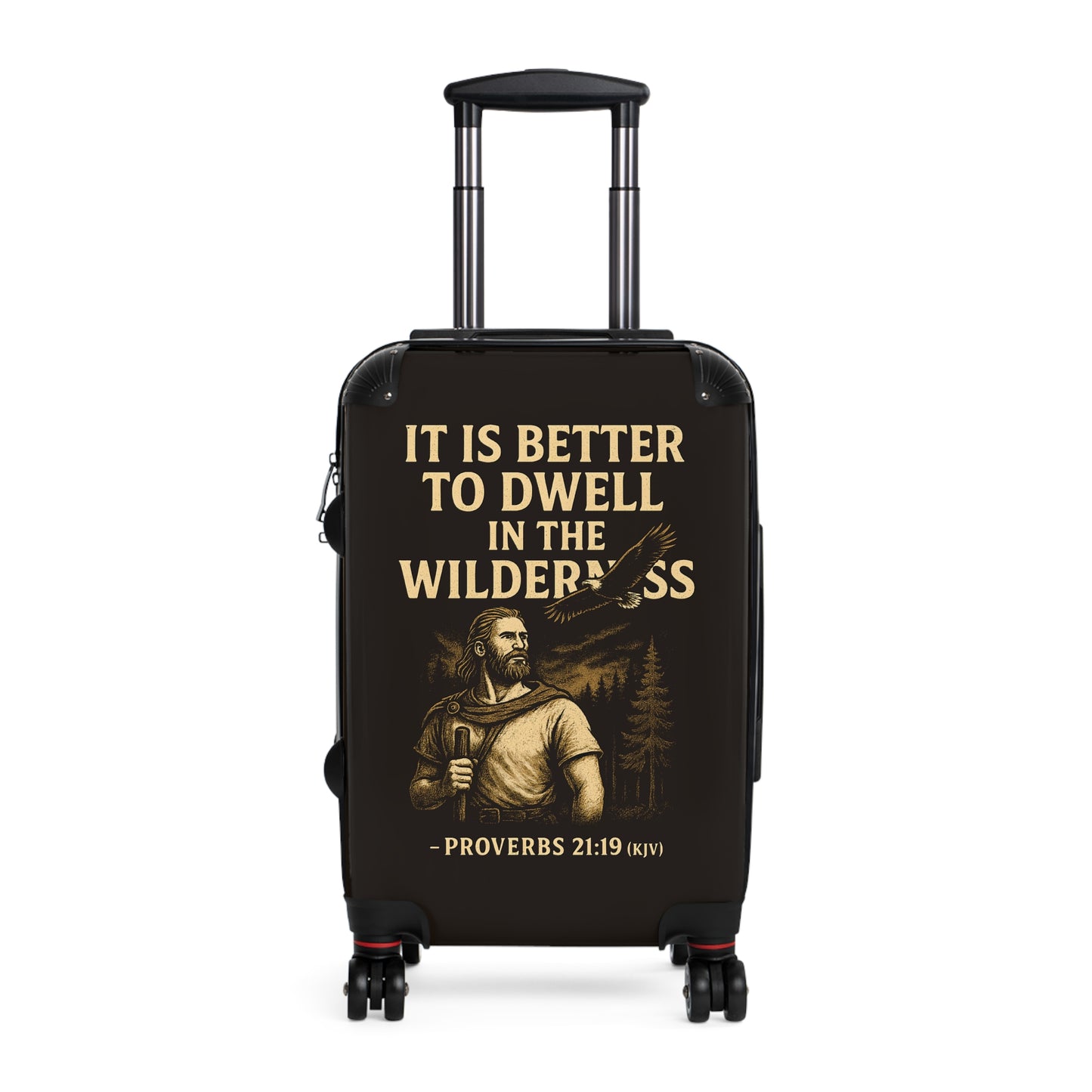"Proverbs 21:19 (KJV), Suitcases (Ironbark Brown)