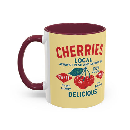 "Delicious Cherries", Colorful Mugs (11oz, 15oz) (Sanctum Veil)