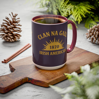"Clan na Gael - Irish American", Colorful Mugs (11oz, 15oz) (Purple Verbena)