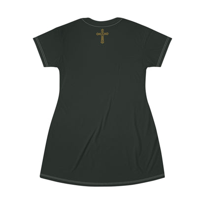 "Clan na Gael - Irish American", T-Shirt Dress (Túath Green)