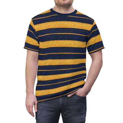 "Golden Ensign", Unisex Tee (Ensign Blue Collar)