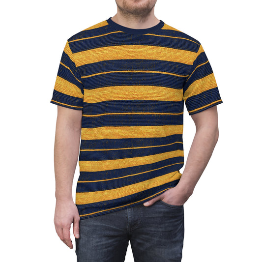 "Golden Ensign", Unisex Tee (Ensign Blue Collar)