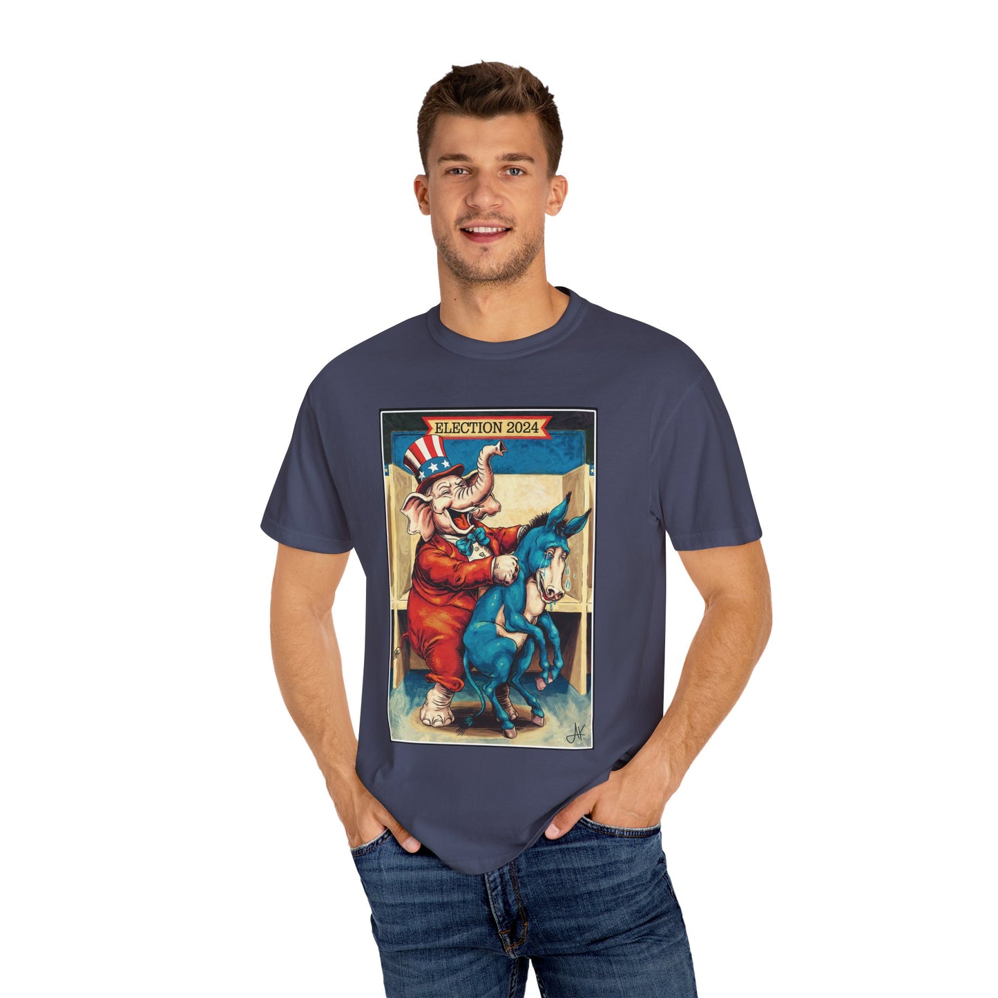 "MAGA Spanked the Donkeys 2024", Unisex T-shirt (Dark Colors)