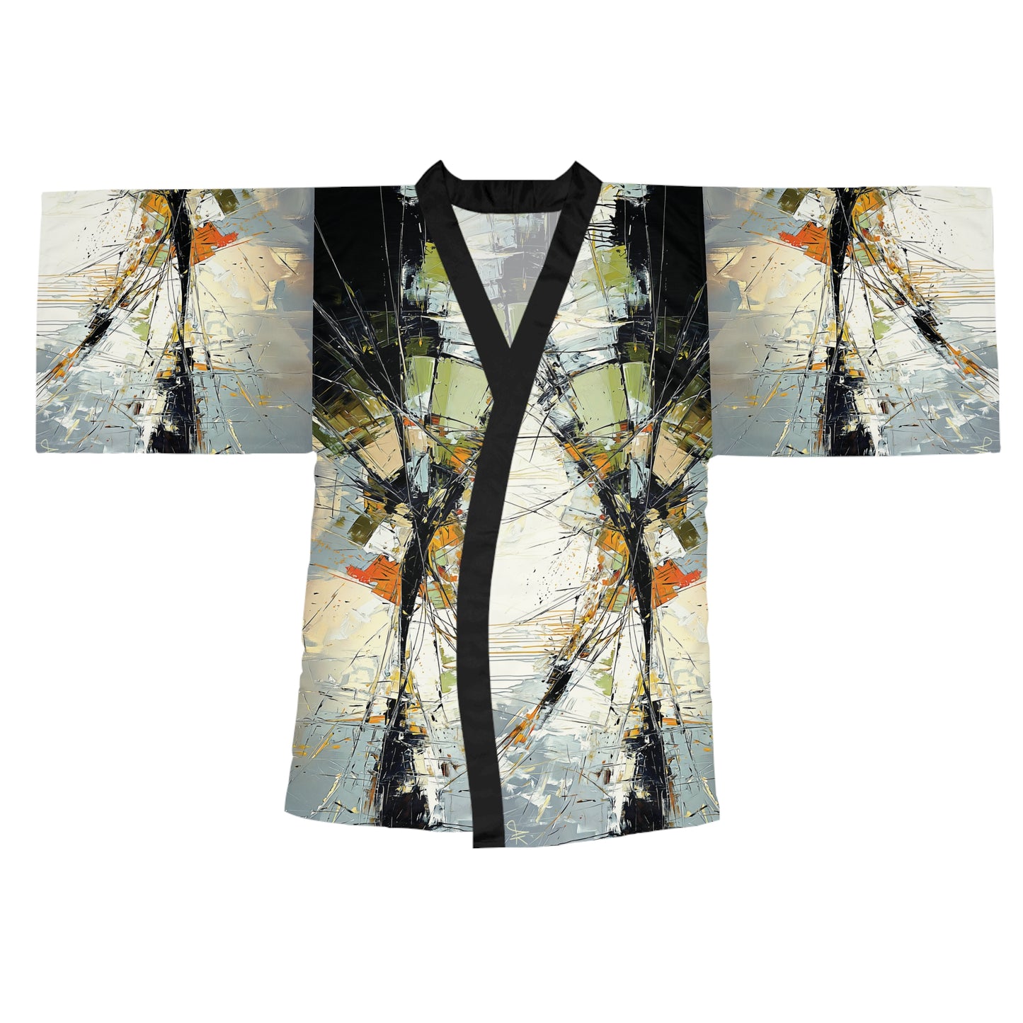 "Abstract 548", Long Sleeve Kimono Robe