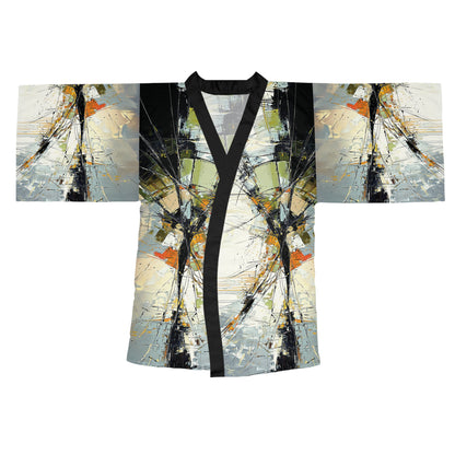 "Abstract 548", Long Sleeve Kimono Robe