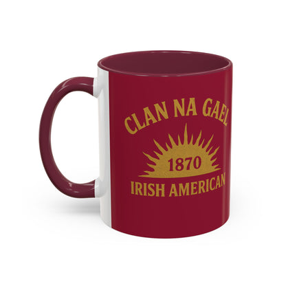 "Clan na Gael - Irish American", Colorful Mugs (11oz, 15oz) (Fénechas Red)