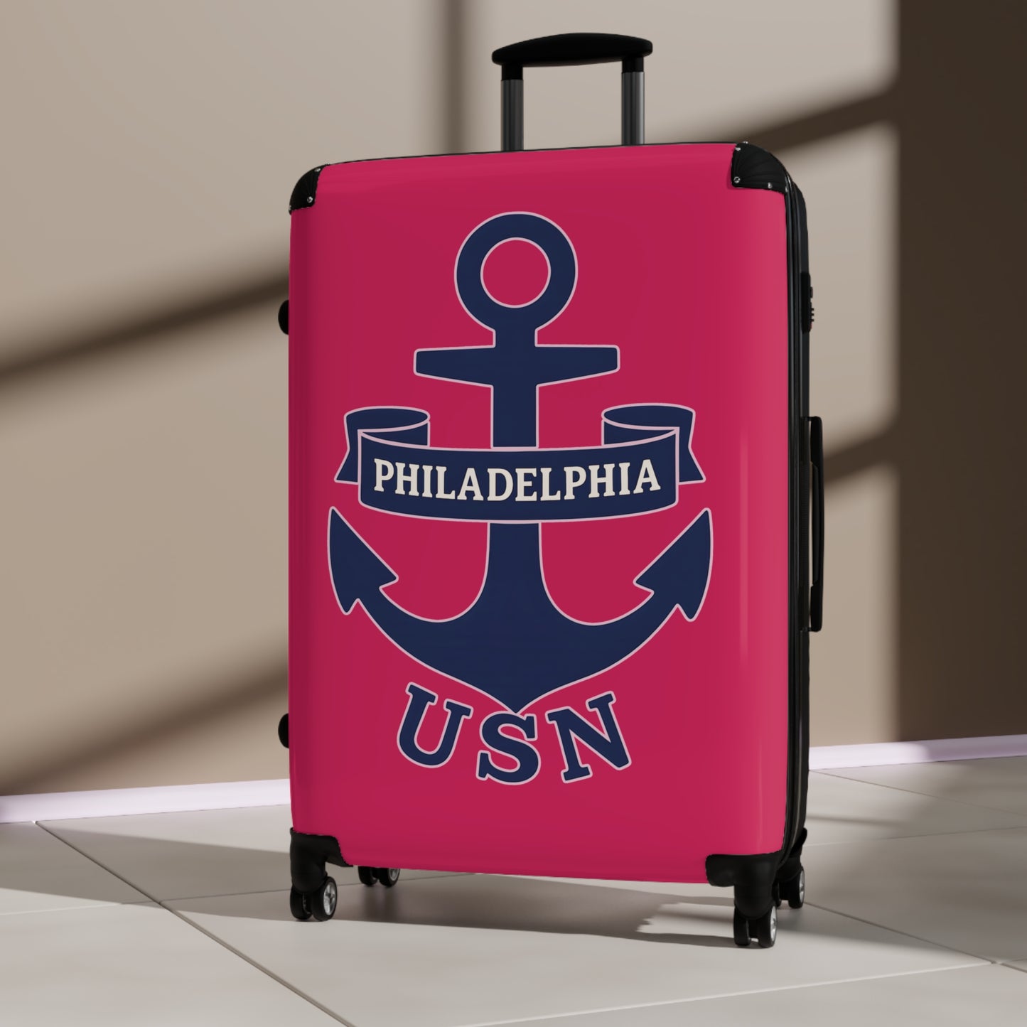 "USN Anchor", Suitcase (Ruby Red)
