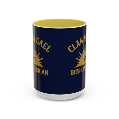 "Clan na Gael - Irish American", Colorful Mugs (11oz, 15oz) (Mariana Blue)