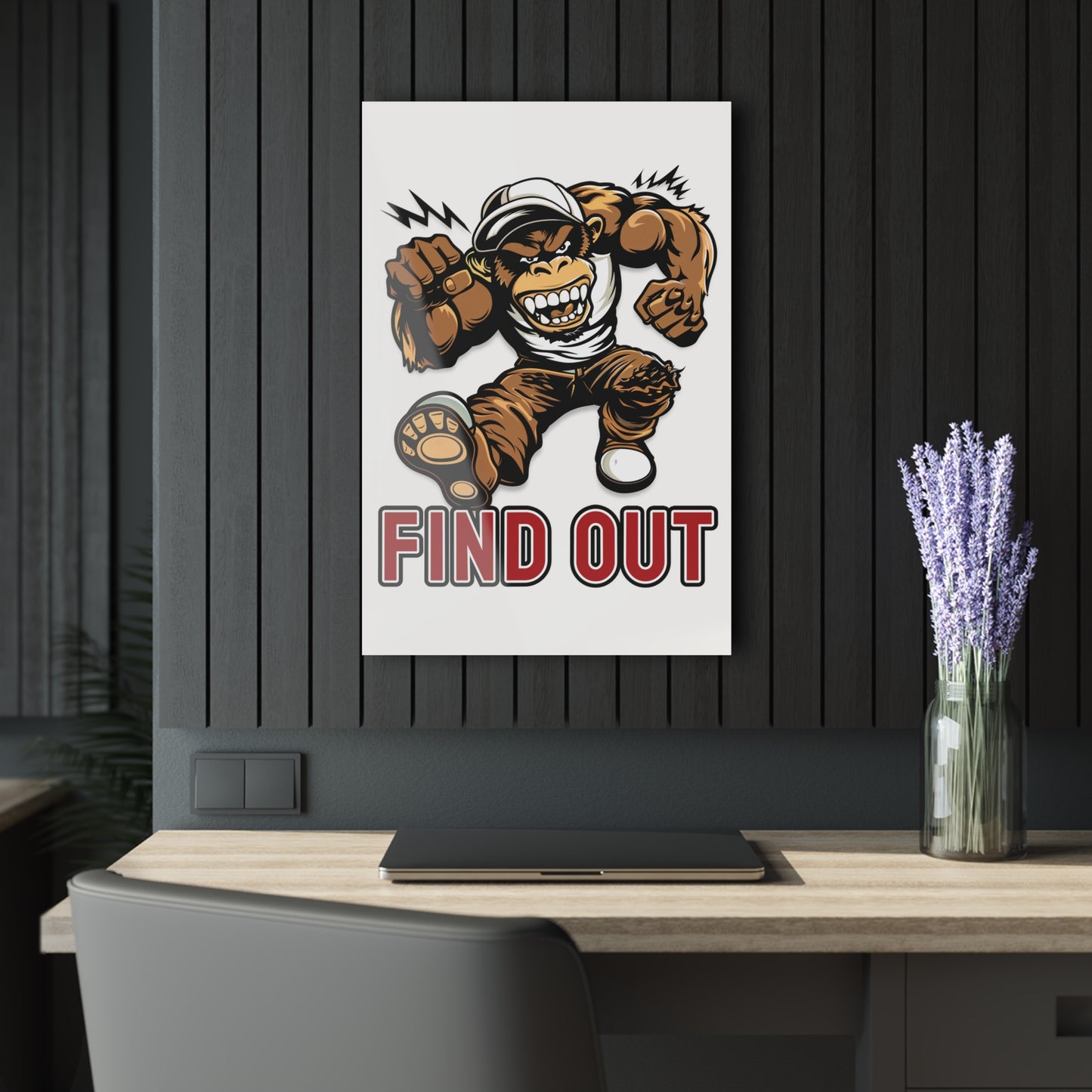 "Find Out", Acrylic Wall Prints (French Cleat Hanging) (Porcelain White)