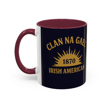 "Clan na Gael - Irish American", Colorful Mugs (11oz, 15oz) (Black Rock Blue)