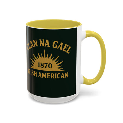 "Clan na Gael - Irish American", Colorful Mugs (11oz, 15oz) (Túath Green)