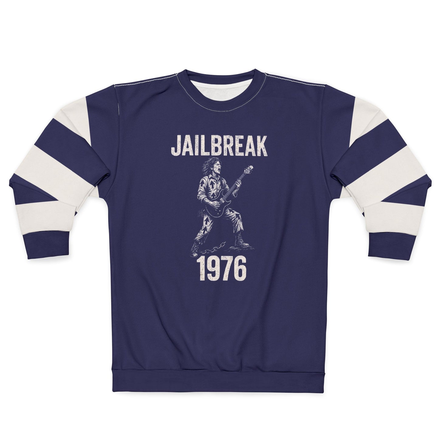 "Jailbreak 1976", Unisex Sweatshirt (Obsidian Blue)