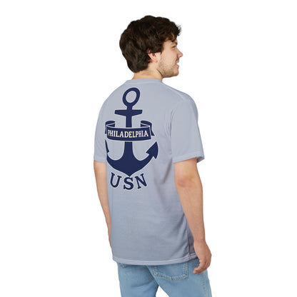 "USN Anchor", Unisex T-shirt (Bulkhead Grey)