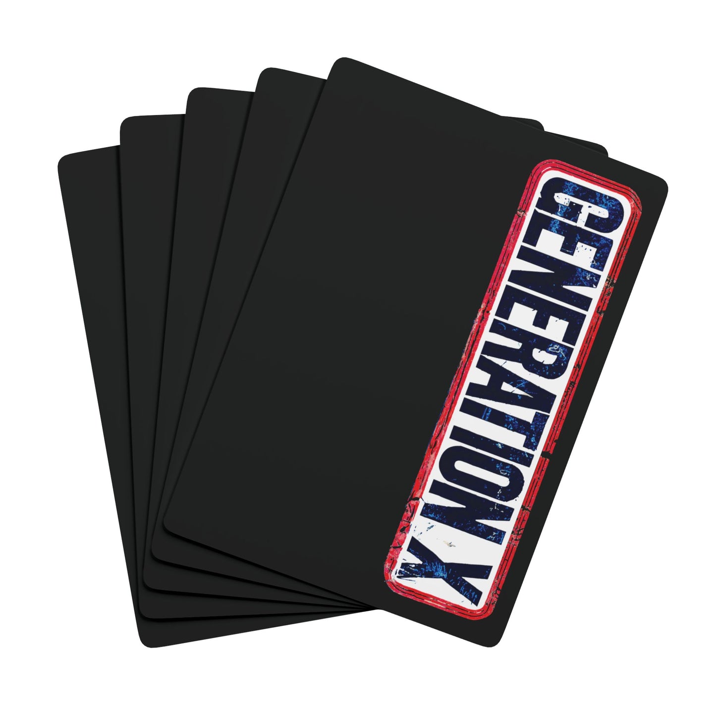 "Generation X", Retro Playing Cards (70's Black)