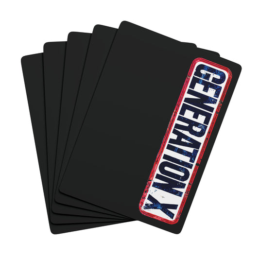 "Generation X", Retro Playing Cards (70's Black)