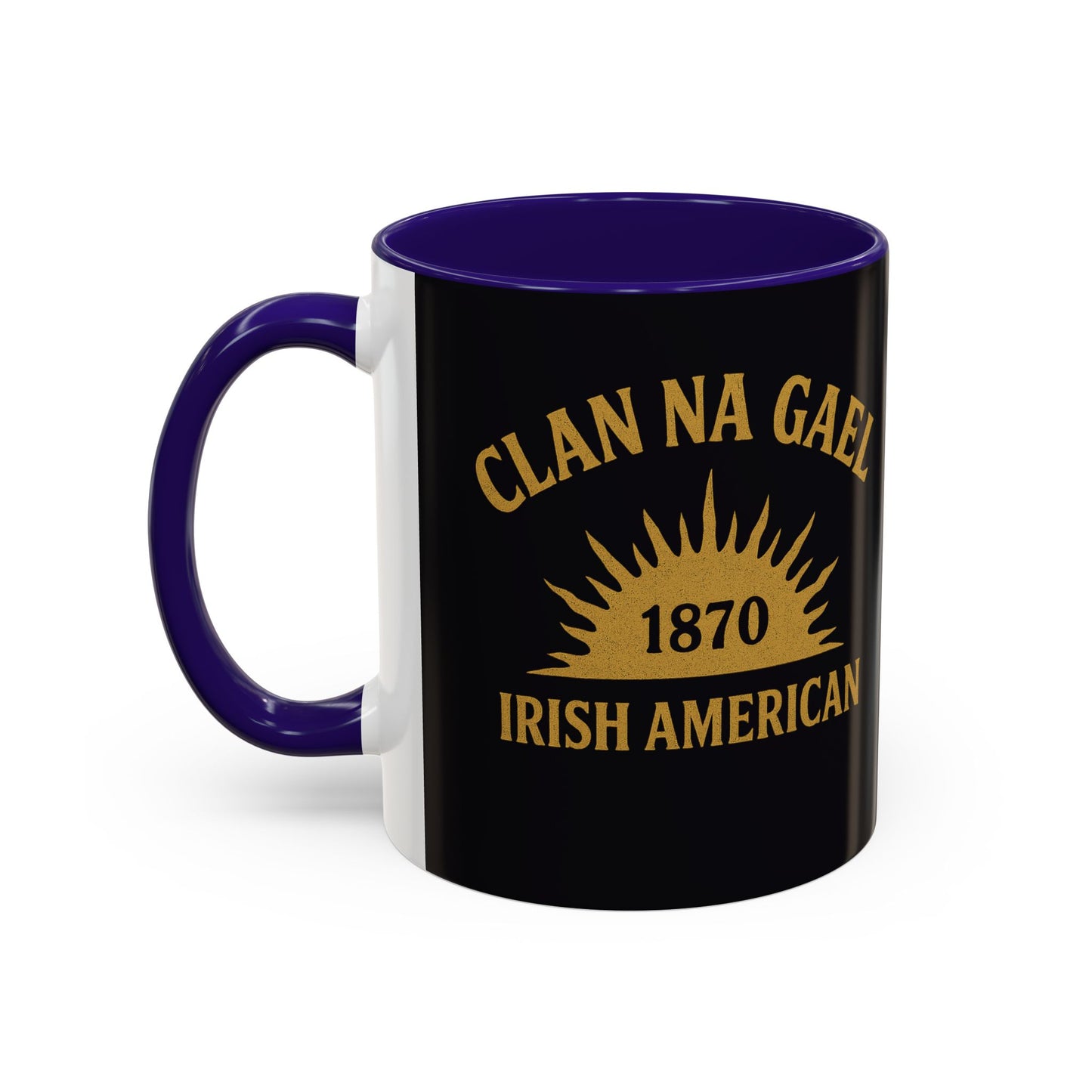 "Clan na Gael - Irish American", Colorful Mugs (11oz, 15oz) (Raven Black)