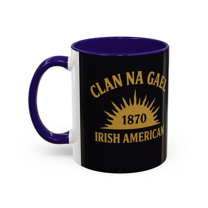 "Clan na Gael - Irish American", Colorful Mugs (11oz, 15oz) (Raven Black)
