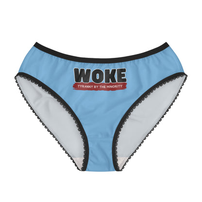 "Woke - Tyranny by the Minority", Women's Briefs (Sky Blue)