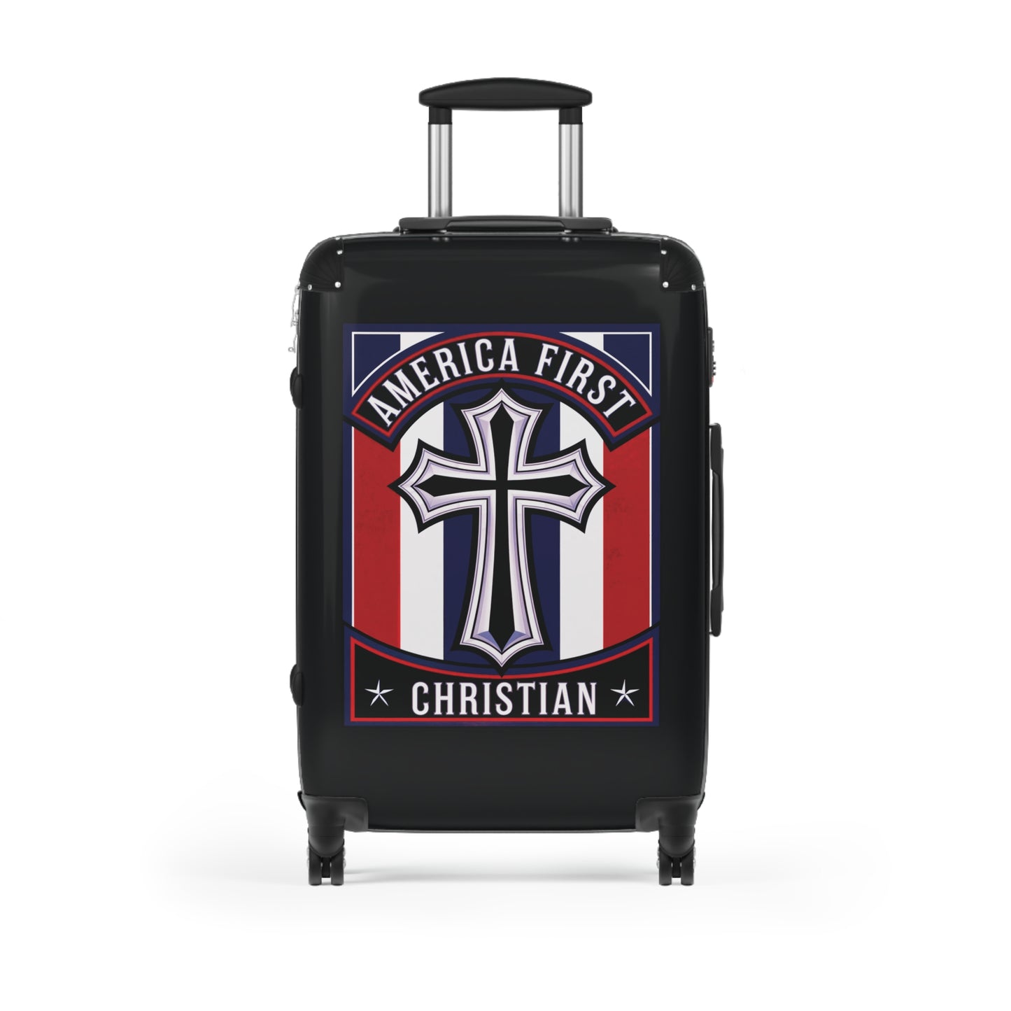 "America First Christian" Wall Art #11 Suitcases (Moonless Black)