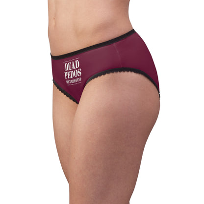 "Dead Pedos Don't Re-Offend", Women's Briefs (Mulberry)
