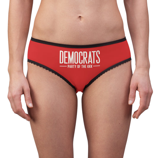 "Democrats - Party of the KKK", Women's Briefs (Republican Red)