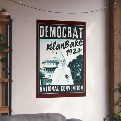 "Democrat KlanBake 1924", Matte Poster (Nine Tails Red)
