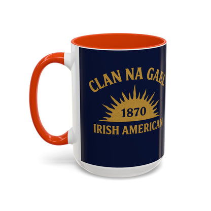 "Clan na Gael - Irish American", Colorful Mugs (11oz, 15oz) (Mariana Blue)