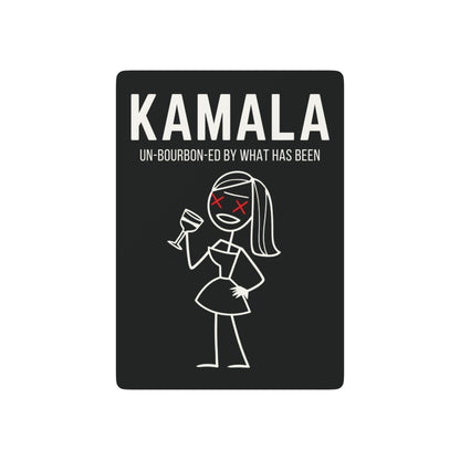 "KAMALA un-Bourbon-ed" #01 Poker Playing Cards (70's Black)