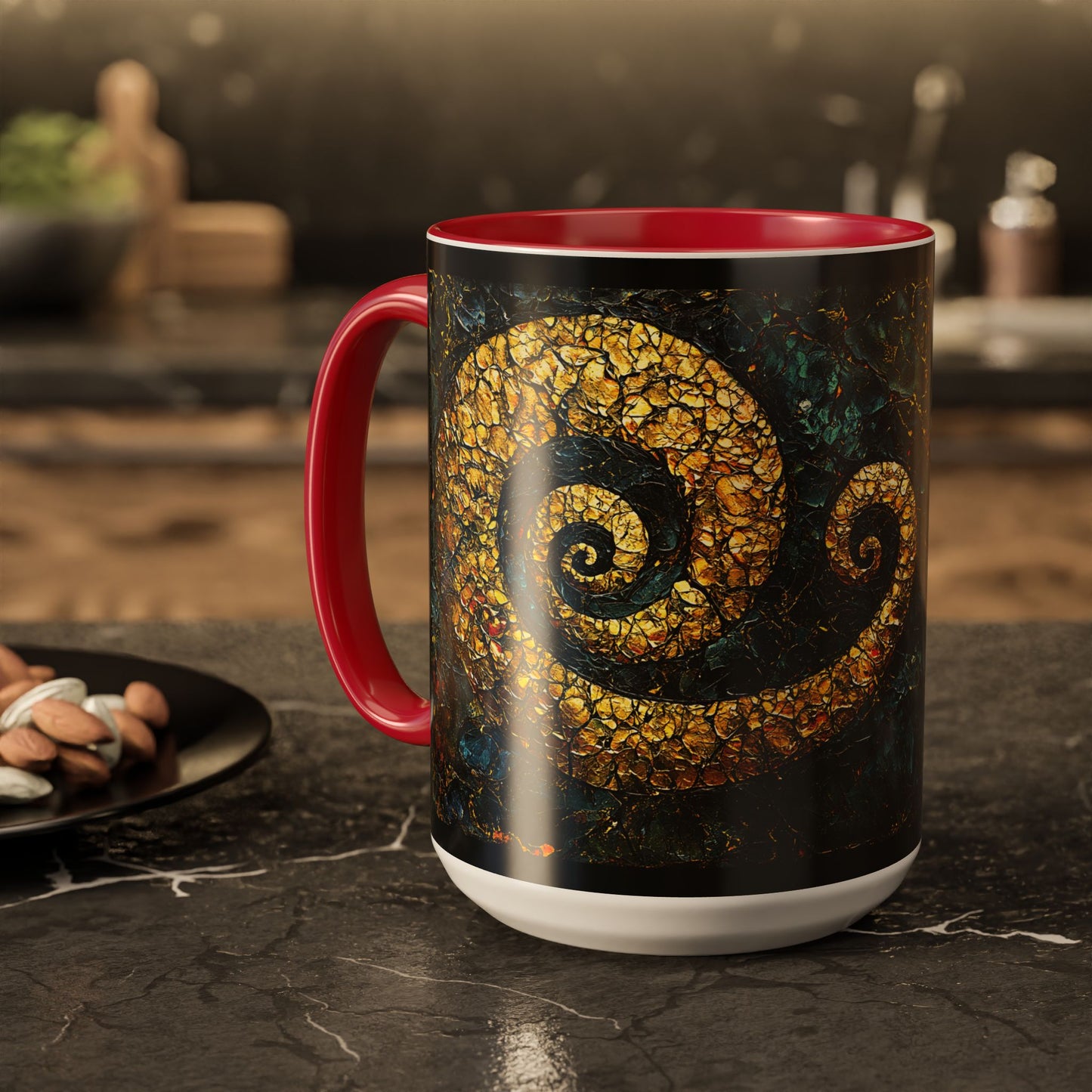 "From Stone to Savior's Light", Colorful Mugs (11oz, 15oz)