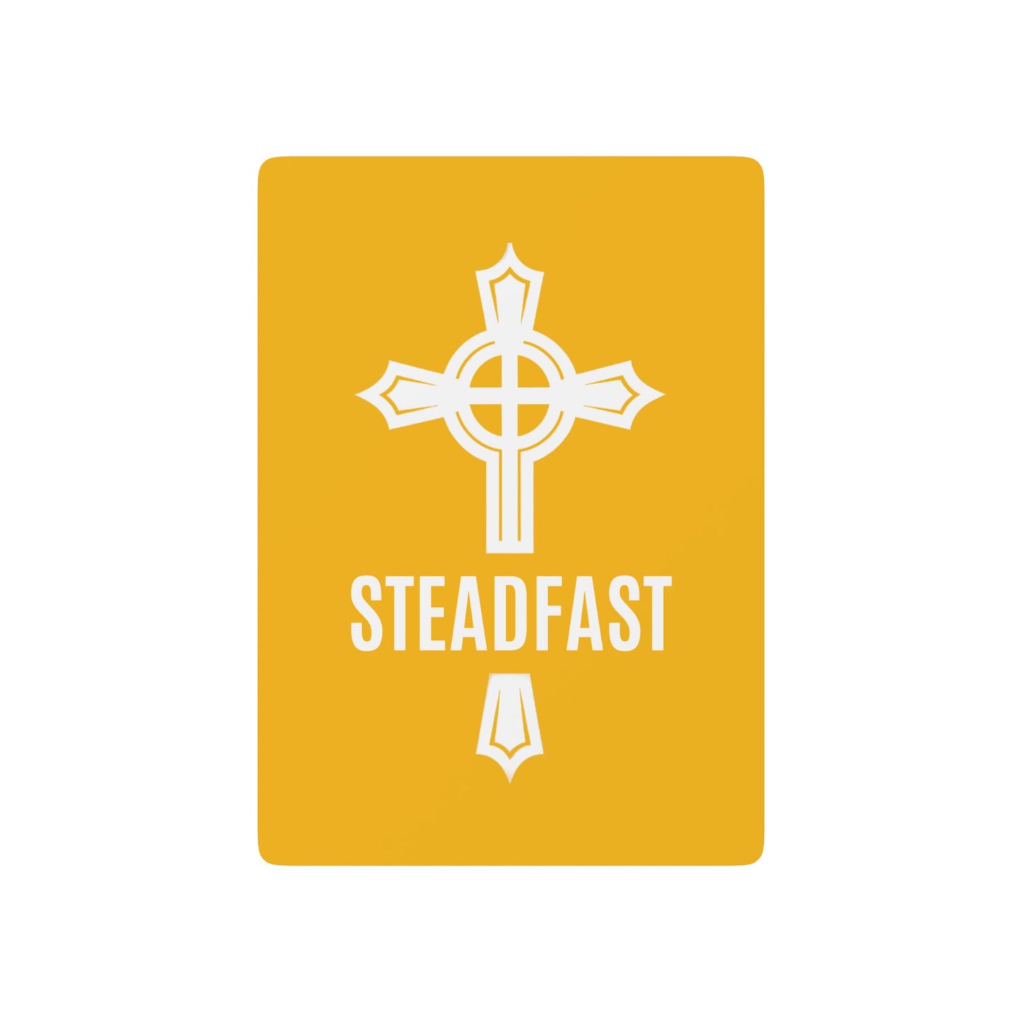 "Steadfast Cross", Christian Playing Cards (Amber Yellow)