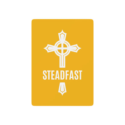"Steadfast Cross", Christian Playing Cards (Amber Yellow)