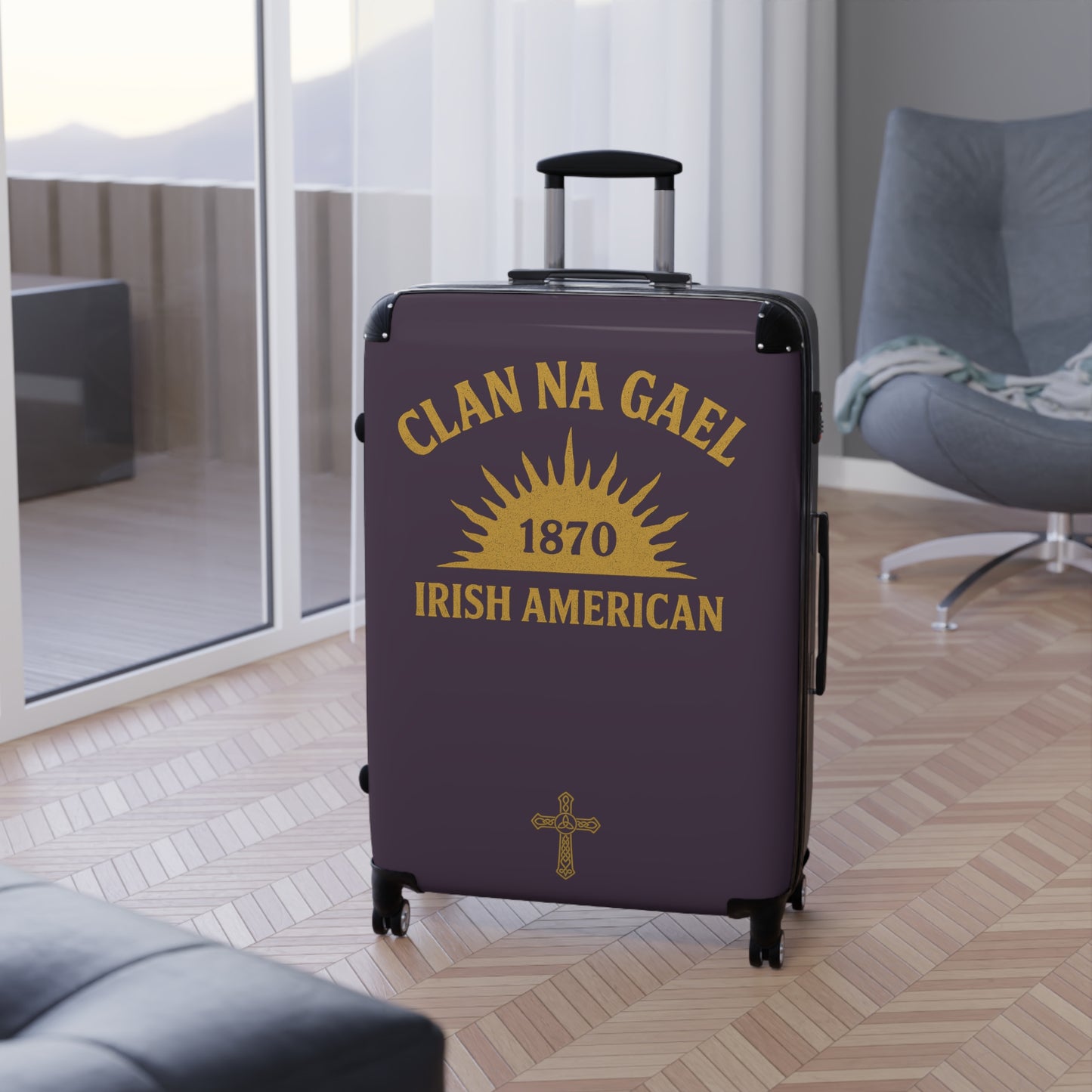 "Clan na Gael - Irish American", Suitcase (Purple Verbena)