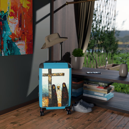 "At-the-Foot of the Cross - John 19:25", Suitcases (Turquoise)