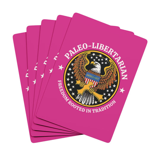 "Paleo-Libertarian" #01, Political Playing Cards (Strongboy Pink)