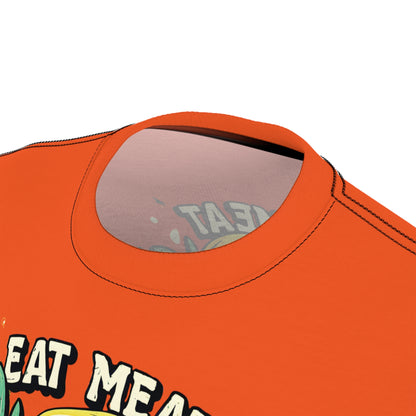 "Eat Meat & Be Healthy", Unisex T-shirt (Willpower Orange)