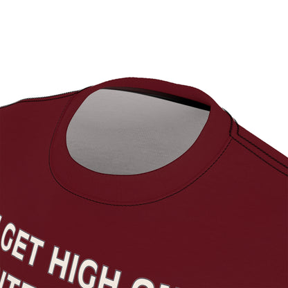 "Intelligent Conversation", Unisex T-shirt (Summer Cherry Red)