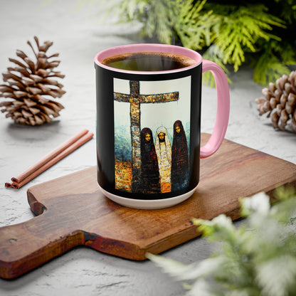 "At-the-Foot of the Cross - John 19:25", Colorful Mugs (11oz & 15oz)