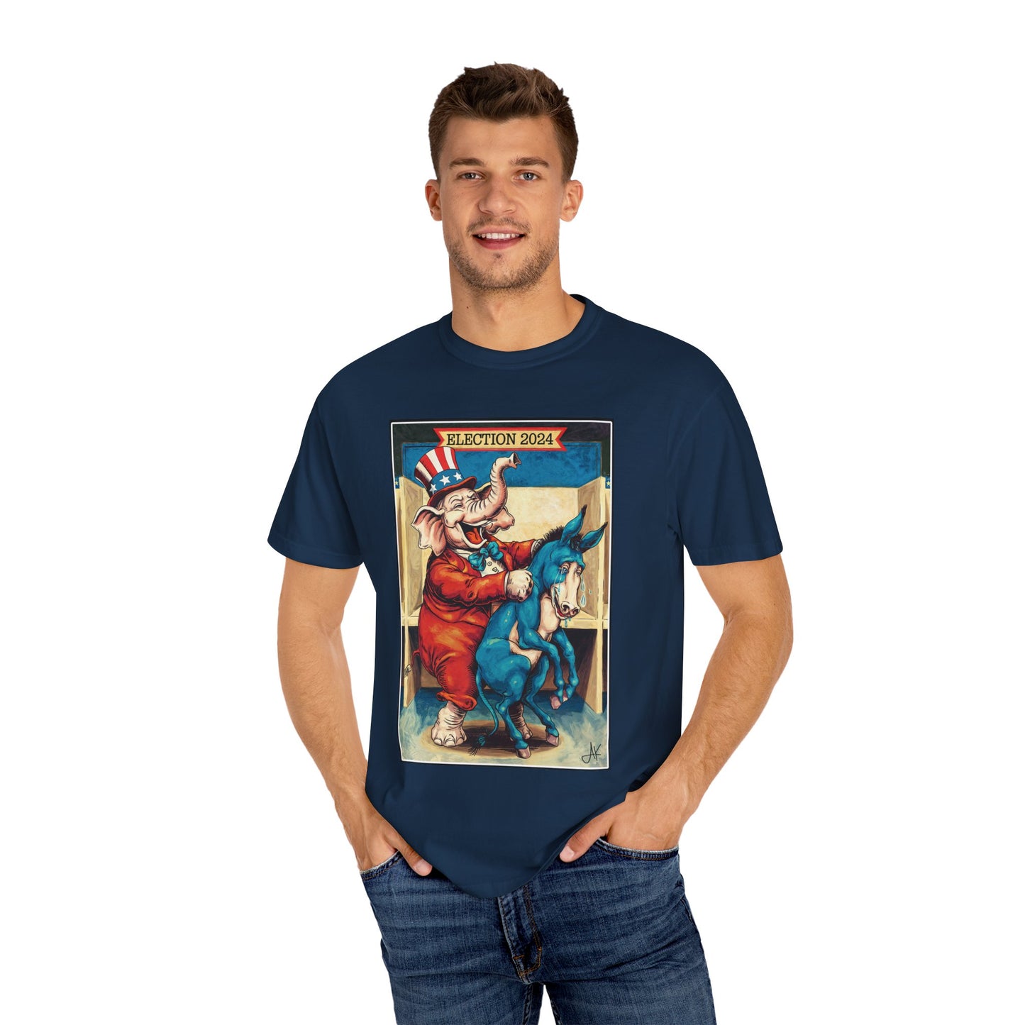 "MAGA Spanked the Donkeys 2024", Unisex T-shirt (Dark Colors)