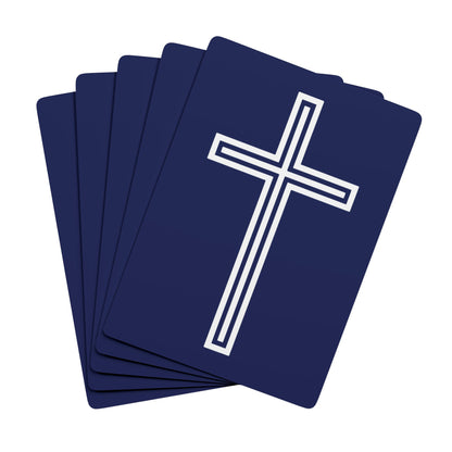 "A Simple Cross", Chrsitian Playing Cards (Norway Blue)