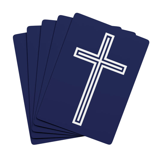 "A Simple Cross", Chrsitian Playing Cards (Norway Blue)