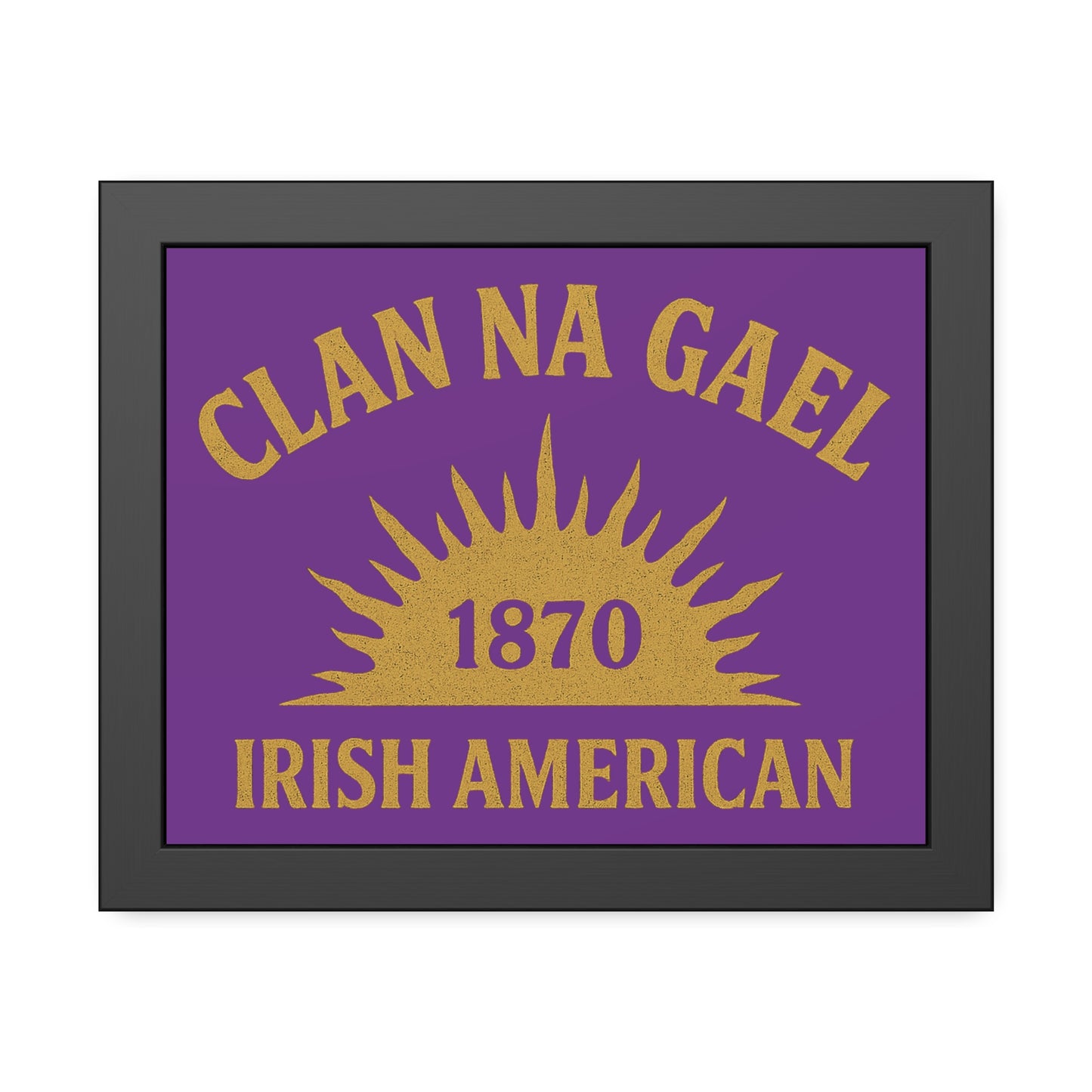 "Clan na Gael - Irish American", Framed Paper Poster (Vesper Violet)