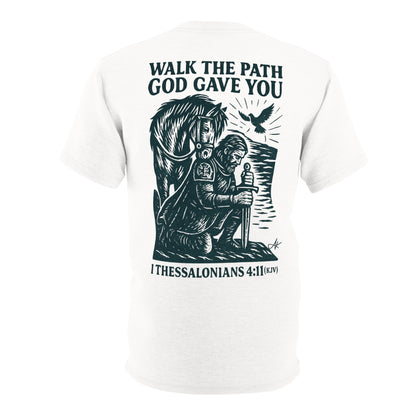 "1 Thessalonians 4:11 (KJV)", Wearable Art Unisex T-shirt (Norse Ink)