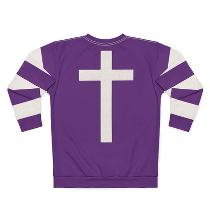 "Faith Overcomes Fear", Unisex Sweatshirt (Jacaranda Midnight)