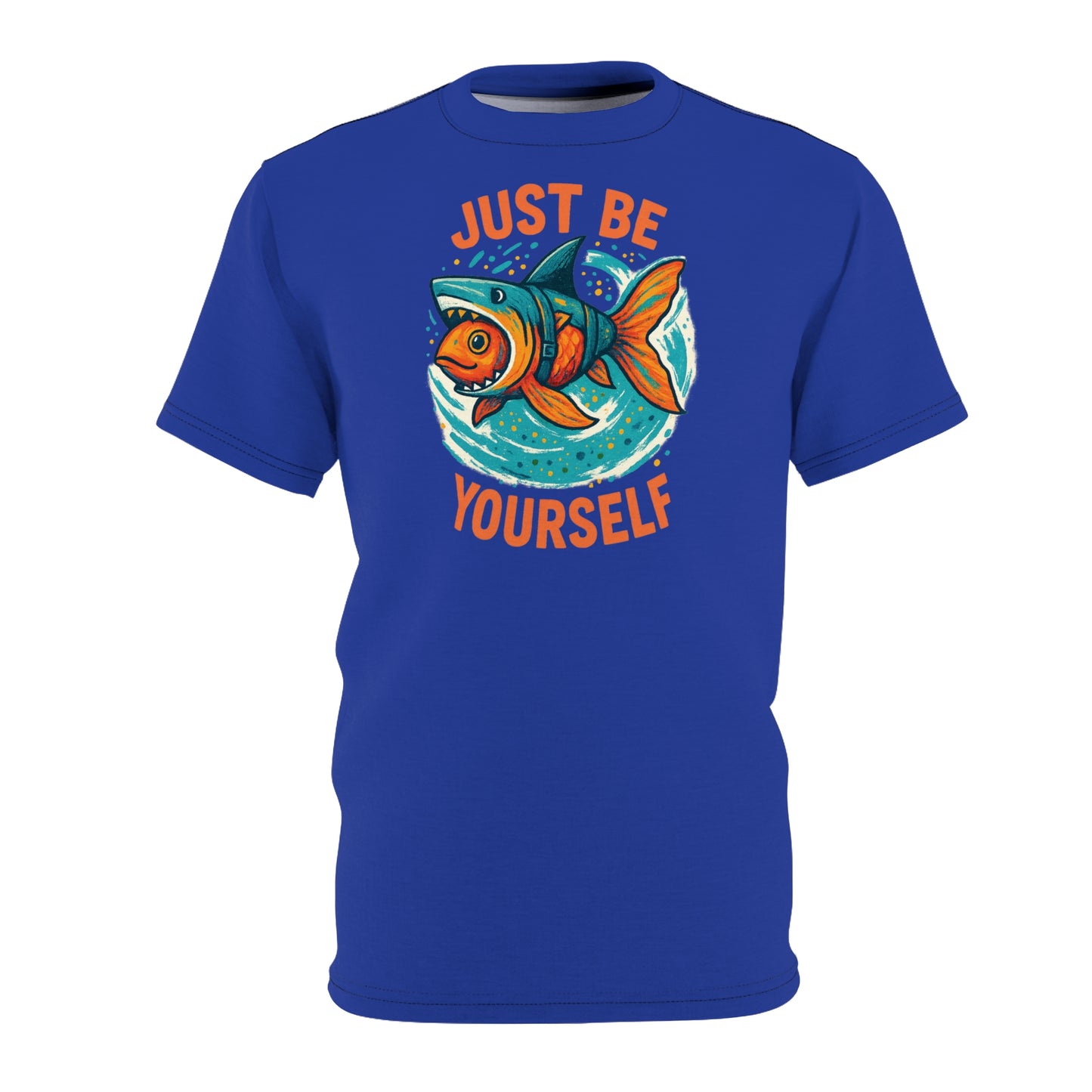 "Just Be Yourself", Unisex T-shirt (Patriot Blue)