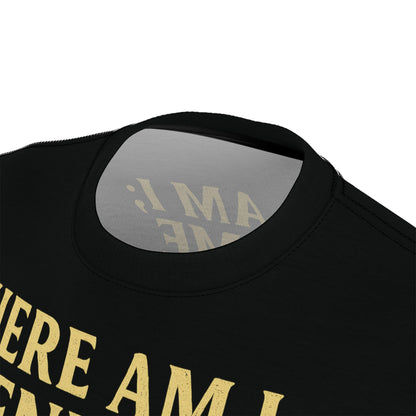 "Isaiah 6:8 (KJV)", Wearable Art Unisex T-shirt (Peatshadow Black)
