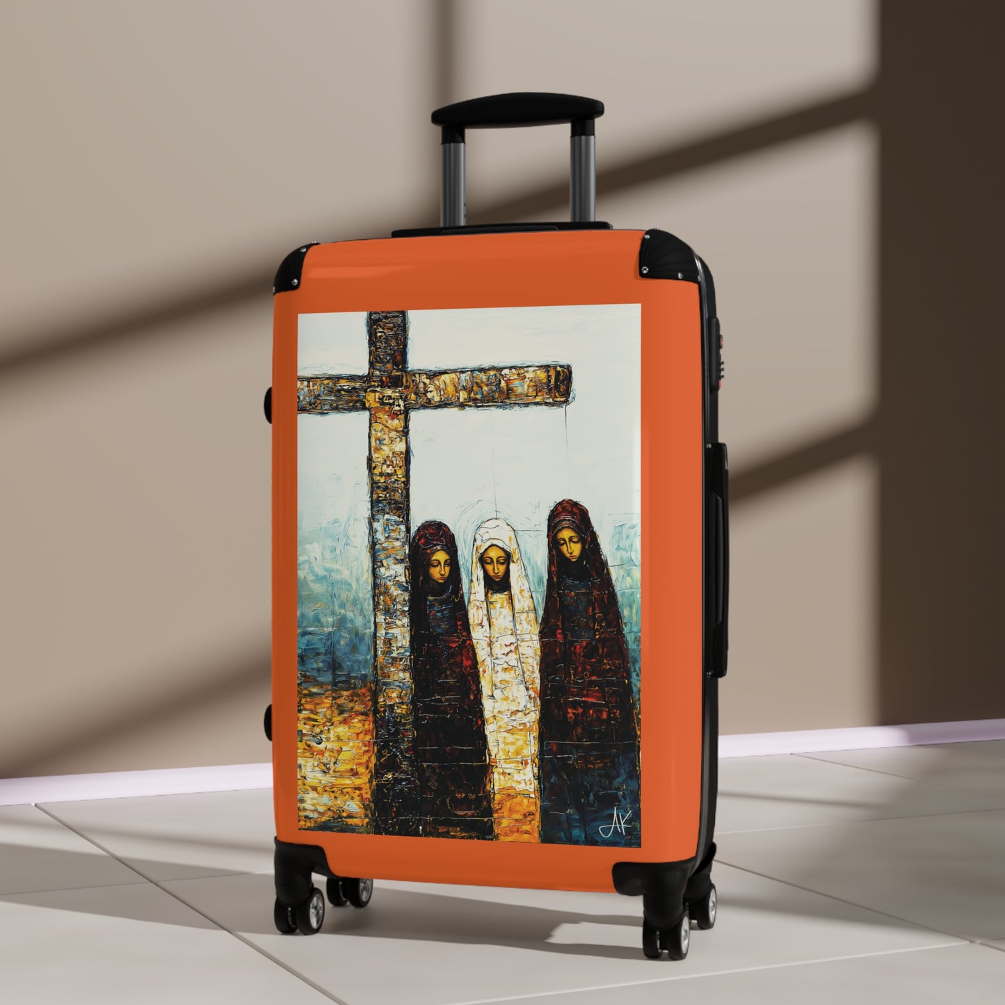 "At-the-Foot of the Cross - John 19:25", Suitcases (Dark Orange)