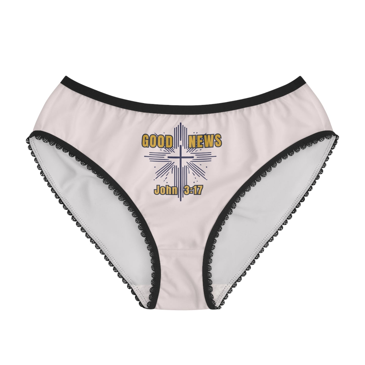 "Good News - John 3:17", Women's Briefs (Washed Pebble Grey)