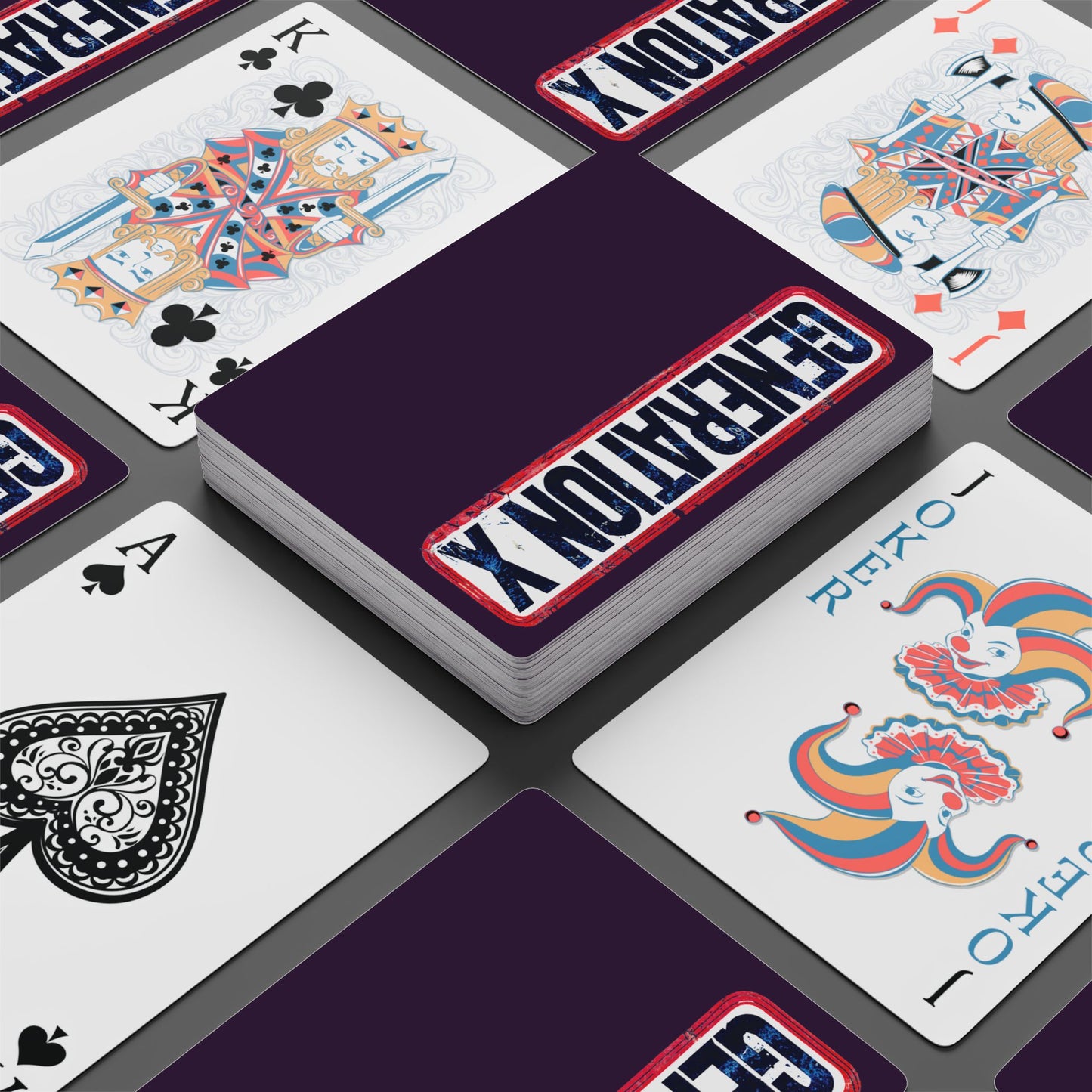 "Generation X", Retro Playing Cards (Purple Nights)